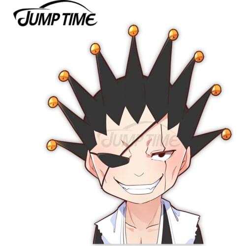 Jump Time 13 x 8.5cm Vinyl Car Stickers Kenpachi-zaraki Anime Avatar Car Decals Funny Motorcycle Waterproof Car Accessories