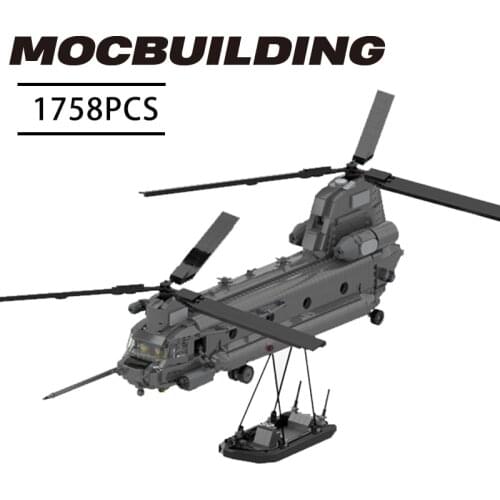 WW2 military transport aircraft amphibian aircraft MOC block brick assembly model Kids Toy Boeing mh-47 g Special Ops Chinook