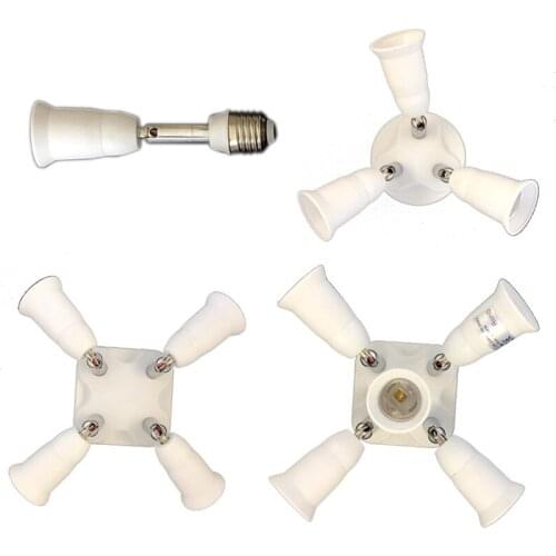E27 lamp base rotating e27 1 to 3 / 1 to 4 / 1 to 5 Lamp Holder Converter 360 Degrees Flexible Rotation