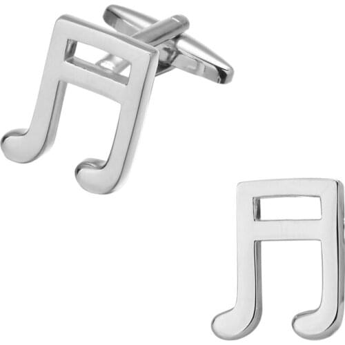 High quality mens wedding Cufflinks Silvery music symbol Cufflinks 5 pairs of packaging for sale