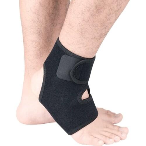 1 Pcs Unisex Velcro Free Size Ankle Support Elastic Fabric Protective Sleeve Prevents Sprain Ligament Used In Running Climbing
