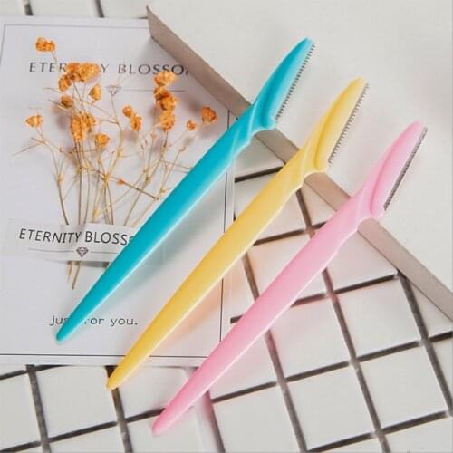 10 pcs Exquisite makeup eyebrow trimming artifact stainless steel sharp simple eyebrow trimming knife beauty tool Convenient