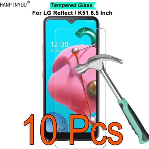 10 Pcs/Lot For LG Reflect / K51 6.5" 9H Hardness 2.5D Ultra-thin Toughened Tempered Glass Film Screen Protector Guard