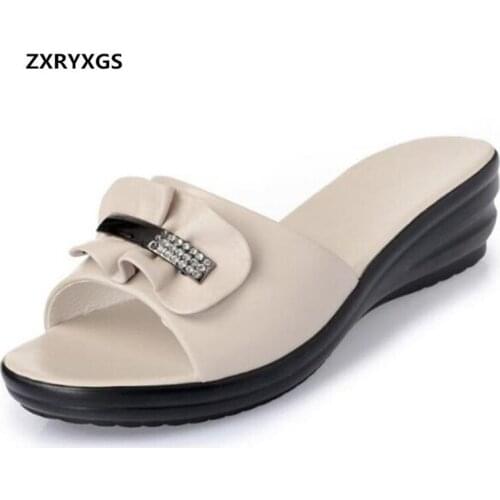 2020 New Rhinestone Wedges Summer Women Sandals Slippers Elegant and Comfortable Fashion Casual Shoes Sandals Women Slippers