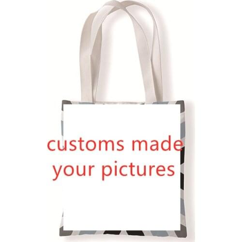 33x37cm Custom-made Canvas Coth Tote Fabric Lunch Shopping Storage Bag Home Storage & Organization