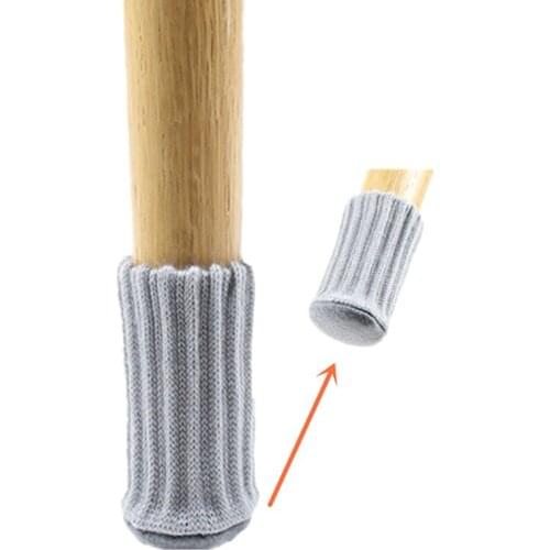 4 Pcs/Set Knitted Chair Leg Socks High Elastic Furniture Socks Pads Non-Slip Furniture Feet Caps Covers For Protect Floor