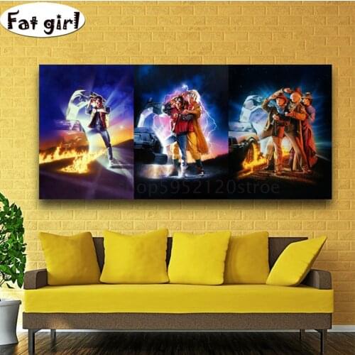 5D diamond painting Back To Future full square round mosaic embroidery pattern of rhinestones 5d diy handwork puzzle crafts