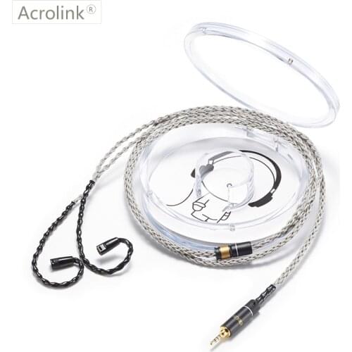 Acrolink 1.2m PCOCC 8 Core High Qulity DIY Upgraded Earphone Cable Repair Replacement With IE80 Interface For 2.5 XLR
