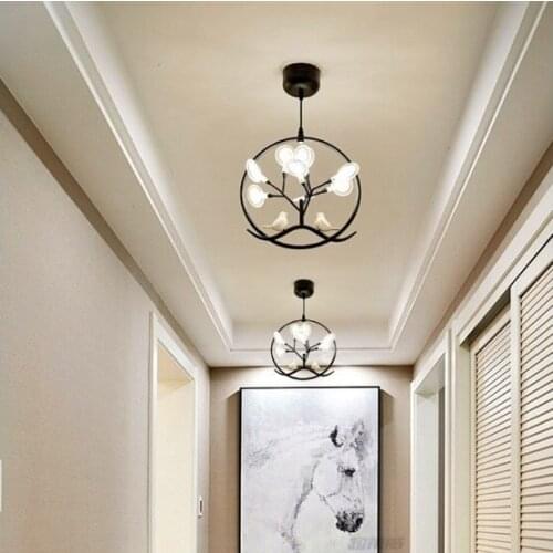Household LED Nordic balcony lamp modern minimalist creative bar cloakroom home lighting corridor aisle bird porch chandelier