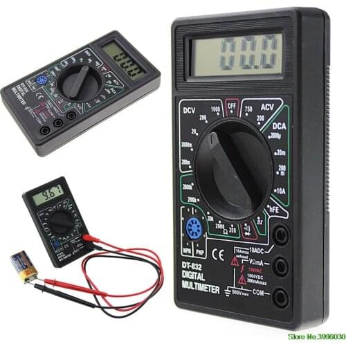 NEW Professional DT832 Digital Multimeter LCD DC AC Voltmeter Ammeter Ohm Tester