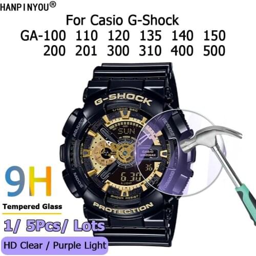 For Casio G-Shock GA-100 GA-110 GA-120 GA-140 GA-150 GA-200 GA-300 GA-400 GA-500 GA-310 135 Tempered Glass Film Screen Protector
