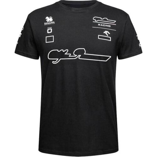 F1 Racing Suit 2021 New Team Black Mens Auto Work Uniform Short-sleeved Formula One Team Uniform With The Same Style Customized