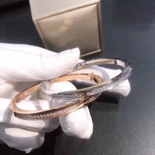 Hot sale high quality fit Original 925 sterling silver bracelet for women with rose gold classic couple jewelry wedding gift