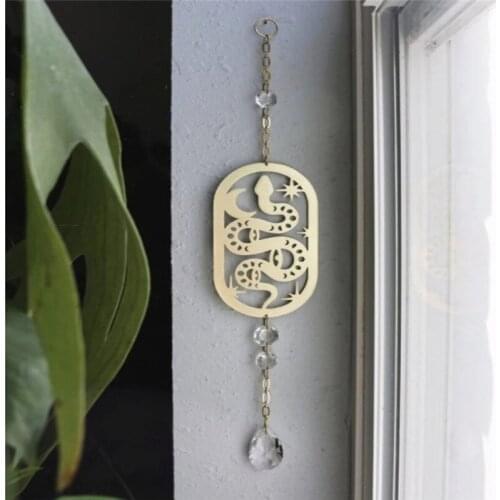 Seeing Serpent crystal Suncatcher/rainbow maker/Car charm/car suncatcher/car ornament/celestial decor/Lunar Suncatcher