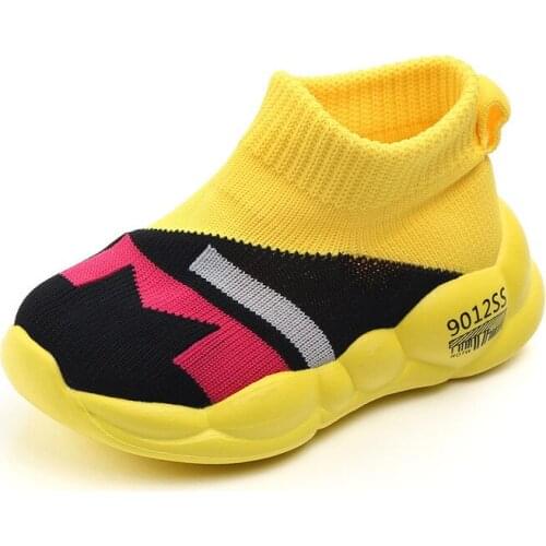 Autumn Toddler Shoes Fashion Knitted Breathable Baby Girl Shoes Soft Bottom First Walkers Infant Boys Sneakers SHR003