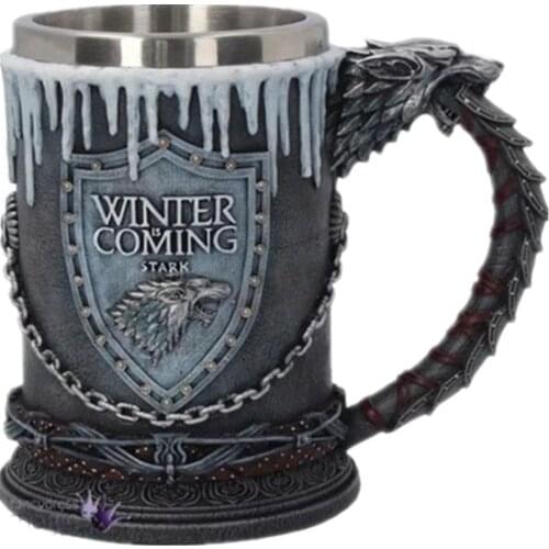 Water Cup Bar Creative 3D Stereo Carved Stainless Steel Beer Mug Goblet Coffee Mug