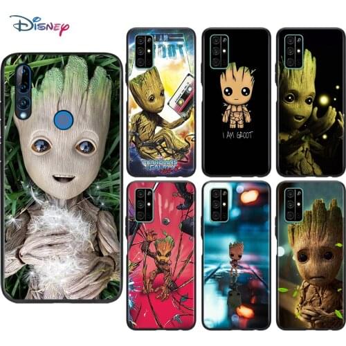 Baby Groot Cutest Soft Black TPU Cover For Honor 9 10 X10 9A 9C 9S 9N 10i 10X 9X Lite Pro 5G Phone Case Shell