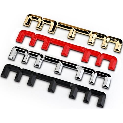 MTM Metal Emblem for Audi VW A4L A3 A5 A6L Golf6 R20 Tiguan Car Styling Refitting Trunk Logo Badge Sticker Chrome Black Red Gold
