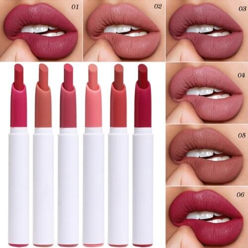3PCS Matte Lipstick Set Lip Sticks Long Lasting Non-Stick Cup Not Fade Lip Crayon Gloss