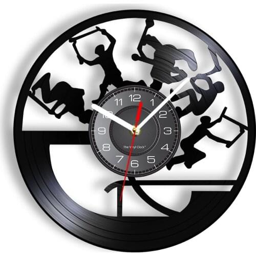 Freestyle Stunt Scootering Tricks Wall Clock Acrobatic Performance Laser Etched For Teenage Room Scooter Riding Hanging Watch