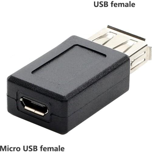 New Black USB 2.0 Type A Female to Micro USB B Female Adapter Plug Converter usb 2.0 to Micro usb connector wholesale