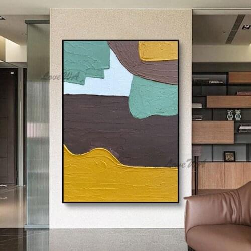 New Arrival The Bright Colors Are Abstract Paintings Modern Large Wall Art Decoration Home For Living Room Unframed Canvas Art