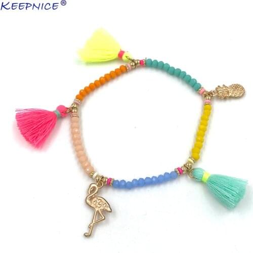 New Womens Barefoot Foot bracelet Bohemian Boho style Ankle Bracelet colorful tassel Charms Anklets