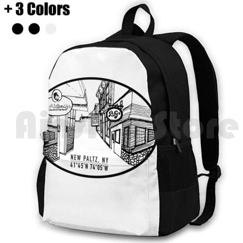 Main Street New Paltz-Oval Outdoor Hiking Backpack Waterproof Camping Travel New Paltz New York Upstate Suny New Paltz Main