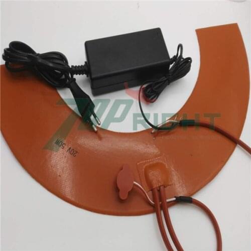 Half annular silicone rubber heater with power supplier OD410mm ID250mm width80mm 20v50w