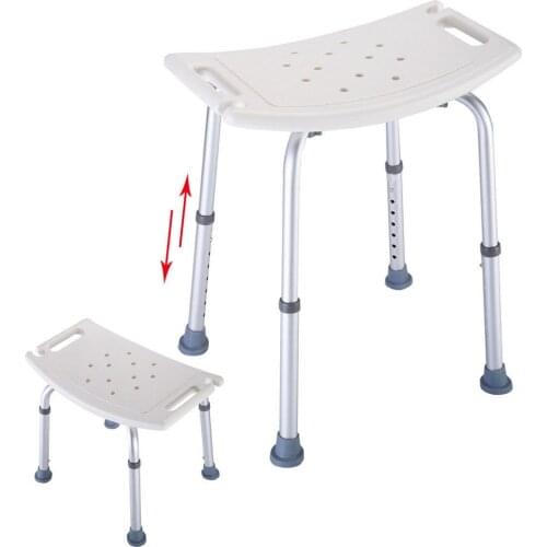 Elderly Adjustable Medical Bath Tub Shower Chair Bench Stool Seat 7 Height
