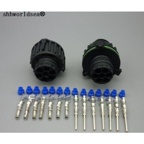 Shhworldsea 100set 7way 7PINS Female Auto Waterproof Wire Connector 1.5MM Series Terminal with wire