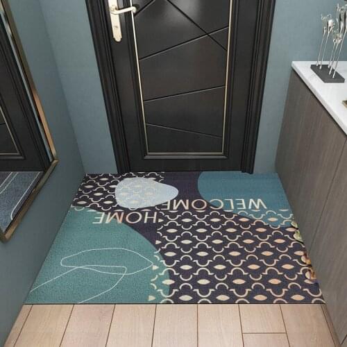 Silk Loop Material Modern Door Mat Carpet Can Be Cut Non-slip Mats Carpet PVC Kitchen Mat Bathroom Mat Home Entrance Door Mats