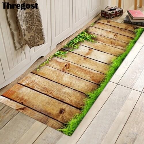 Thregost 3D Striped Printed Rugs for Bedroom Indoor Outdoor Floor Mats Absorbent Doormat Anti-Slip Bathroom Kitchen Carpet