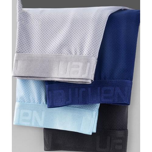 4pcs/Lot Mens Panties Male Underpants Man Pack Shorts ventilation Boxers Underwear Slip Homme Mesh Pants