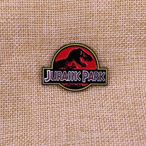 Jurassic Park Film Script Movie Unique Gift Christmas Xmas Present Lapel Pin Dinosaur badge