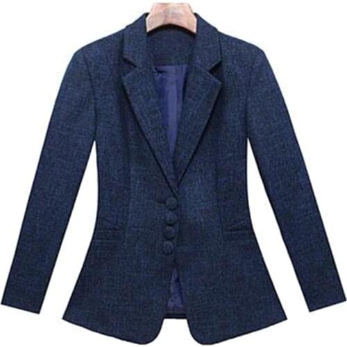 New high quality Autumn Spring Womens Blazer Elegant fashion Lady Blazers Coat Suits Female Big S-5XL code Jacket Suit ZY4163
