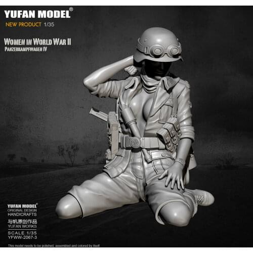 1/35 Yufan model Resin Model Tank soldier beauty self-assembled YFWW-2067-3