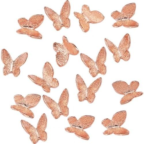 100Pcs/Pack Nail Rhinestone Set Butterfly Shape 3D Nail Decorations Fingertip Art Manicure Salon Ornament Tools