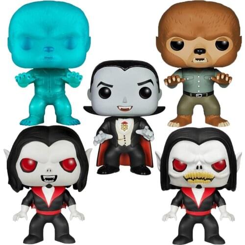 #104 Zombie #105 Dracula #111 The Wolf Man Wolfman #114 Glows In The Dark Exclusive Figure Model Doll Toys Halloween Scary Gifts