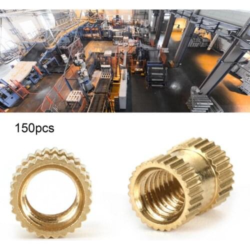 150Pcs M2 Knurled Nuts Multiple Firm Brass Versatile Embedded Nut Kit for Laptops Repair Fasteners Brass Nut Hardware