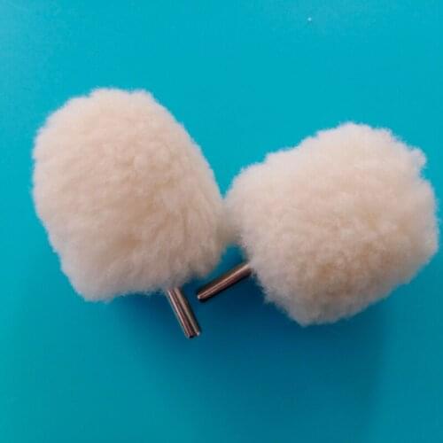 2" Wool Ball Yarn Polishing Wheel with Handle Car Beauty Waxing Grinding Head Polishing Disk Yarn Wheel