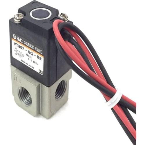 3 way pneumatic High frequency solenoid valve 1/4 thread AC 220v /12V DC VT307 wire lead type