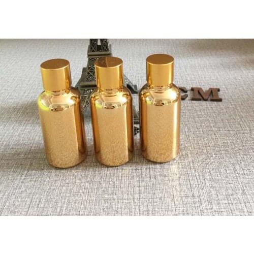 30ml glass bottle oil bottles empty golden 1 ounce refillable cosmetics bottles makeup travel containers storage packaging