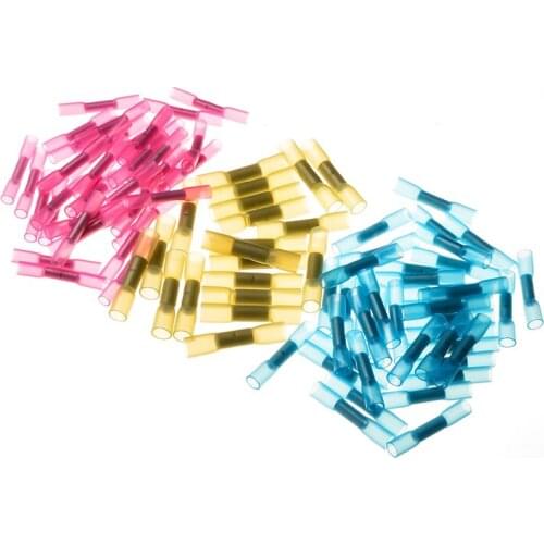 300pcs 3 Sizes Heat Shrink Crimp Terminals Waterproof Insulated Electrical Butt Connectors Splice Terminal Wire Cable Kit