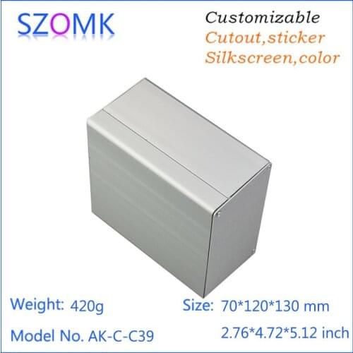 4 pcs, 70*120*130mm szomk aluminum enclosure box for electronic china supplier aluminum house design case pcb control box