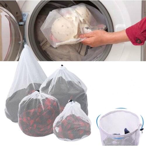 4PCS Laundry Bags Washing Clothing Care Foldable Protect Underwear Bra Socks Underwear Bag Washing Machine Clothes Organization