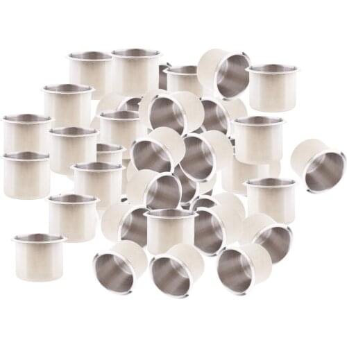 50Pieces Stainless Steel Polished Metal Cup Drink Holder Can Bottle Holder For Boat Car Sofa Game Table Camper
