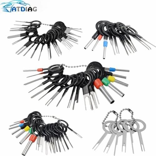 76pcs Automotive Plug Terminal Remove Tool Set Key Pin Car Electrical Wire Crimp Connector Extractor Kit Accessories