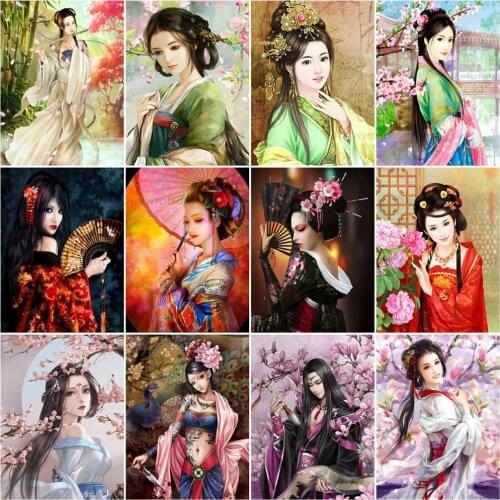 5D DIY Full Drill Diamond Painting Beautiful Woman Diamond Embroidery Cross Stitch Rhinestone Mosaic Art Home Decoration