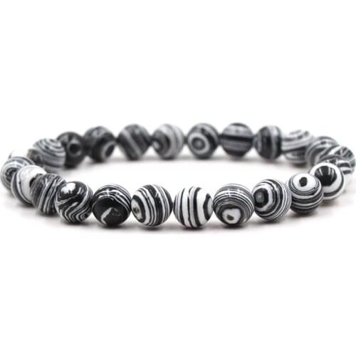 2021 Fashion 4 color 8mm Stone beads Bracelets Bangle for Men&Women Charm Jewelry Trendy Pulseras Celebration Creative Bracelet